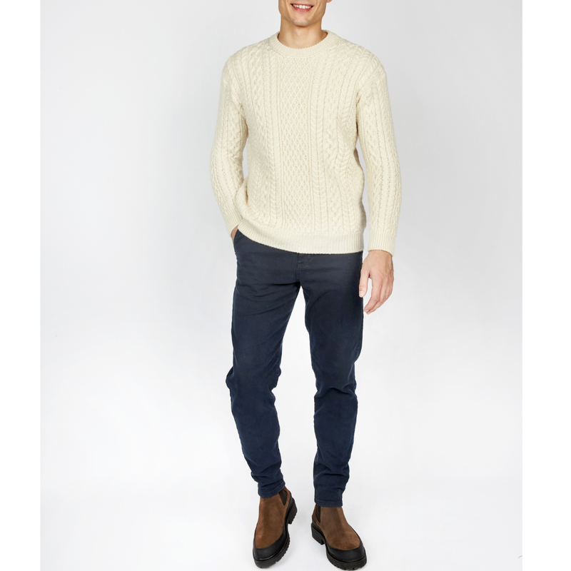 Cuileann Aran Crew Neck Sweater Natural